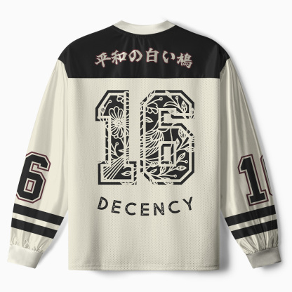Tokyo-Tiger Pigeon That Was Moved Three Paneled Long Sleeve Jersey