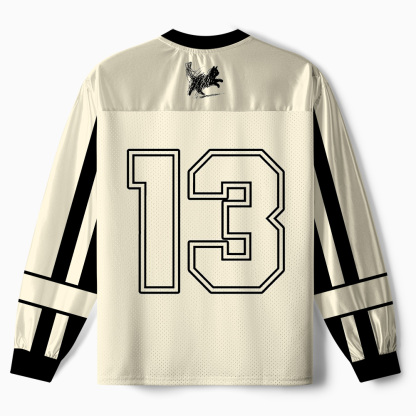 Tokyo-Tiger Minimalist Cat Paneled Long Sleeve Jersey