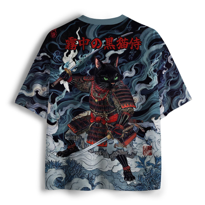 Tokyo-Tiger Shadow Samurai Cat Mesh Jersey