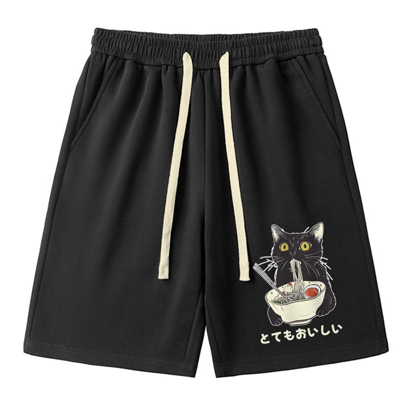 Tokyo-Tiger Cats Eat Ramen Noodles Unisex Shorts