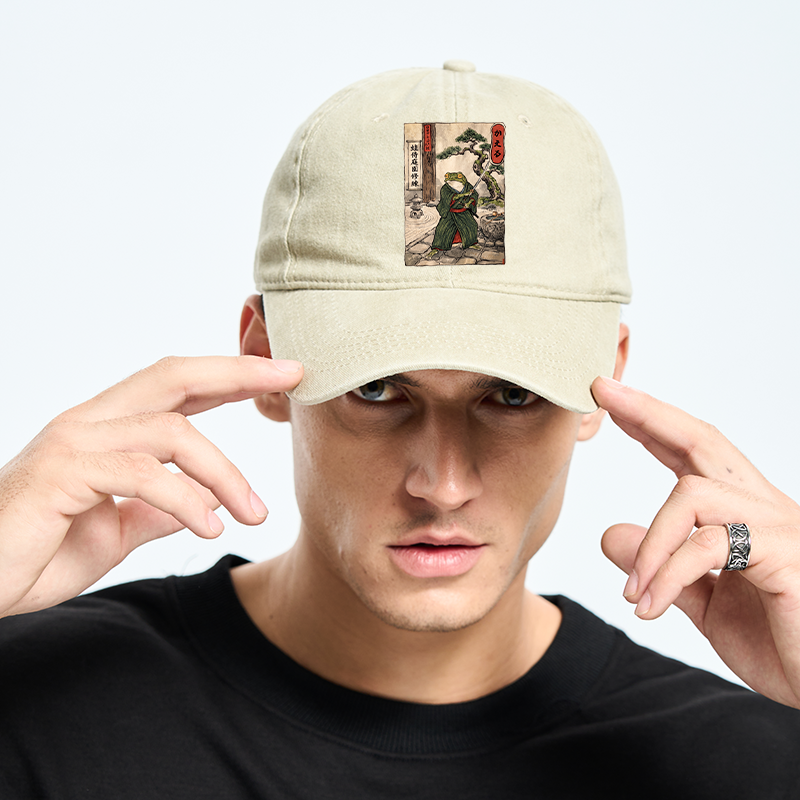 Tokyo-Tiger Samurai Frog Training Washed Cap