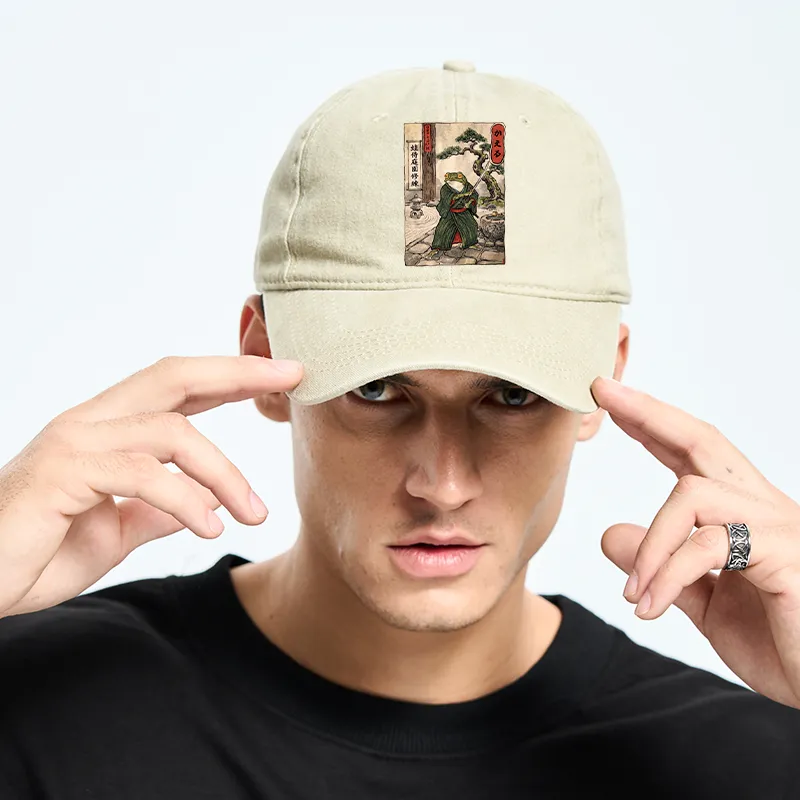 Tokyo-Tiger Samurai Frog Training Washed Cap