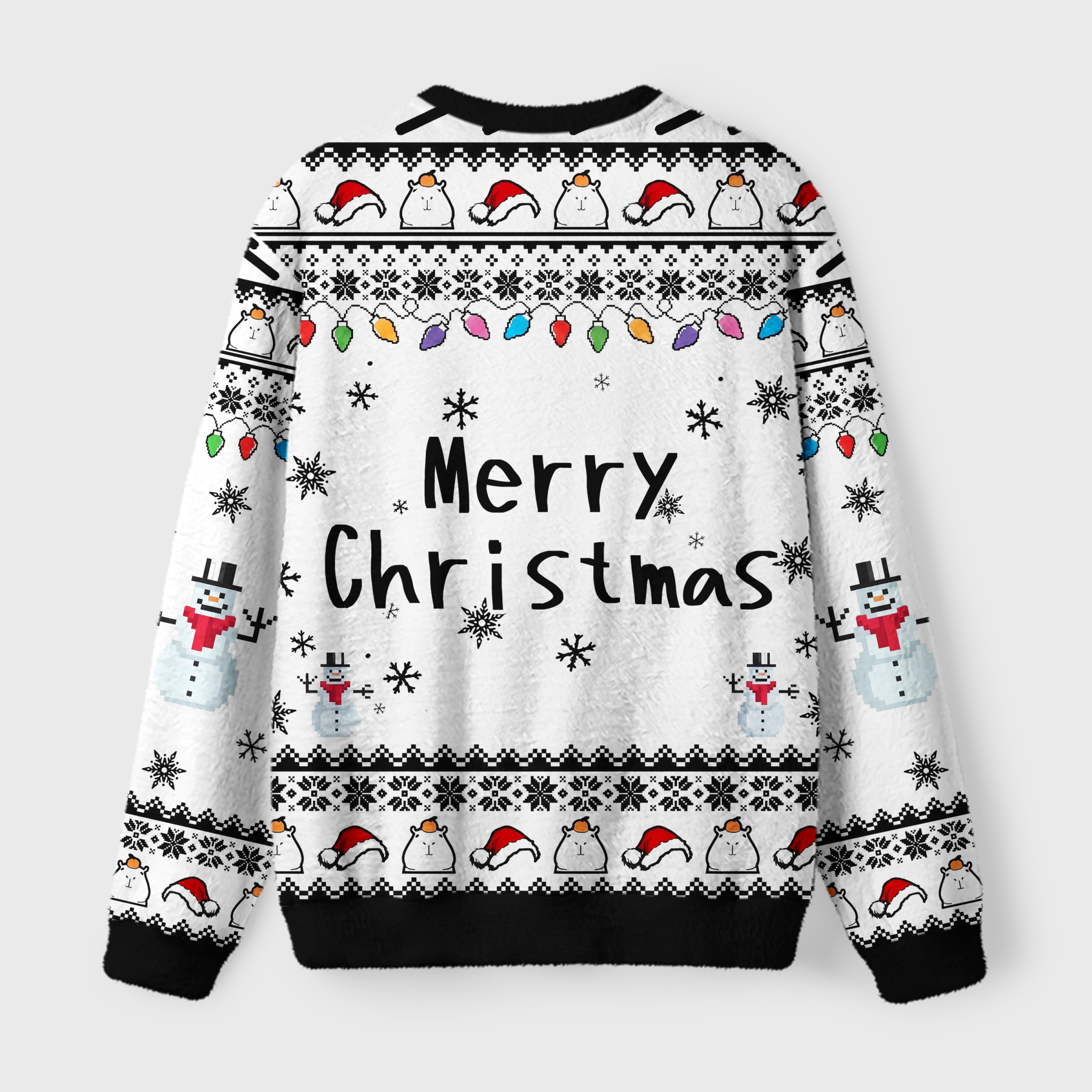 Tokyo-Tiger Funny Capybara Naughty List Fuzzy Christmas Ugly Sweatshirt