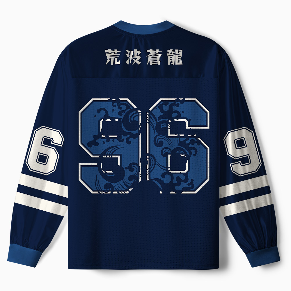 Tokyo-Tiger Storm Dragon Of The Wild Waves Paneled Long Sleeve Jersey