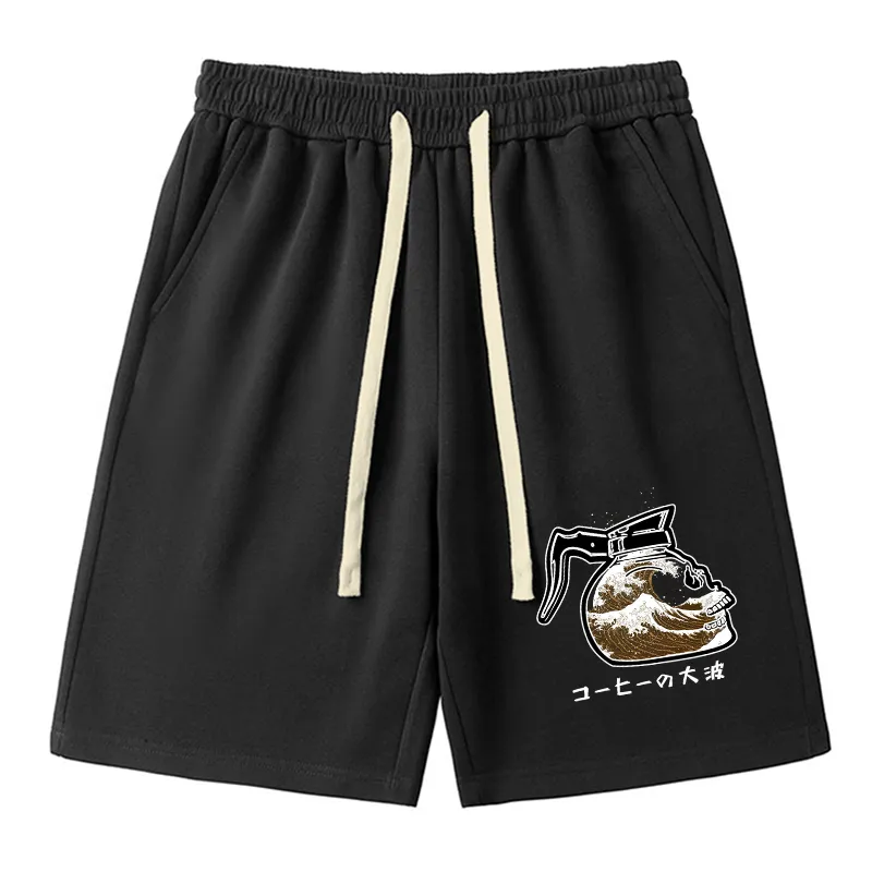 Tokyo-Tiger Coffee Pot Skeleton With Waves Unisex Shorts Sale