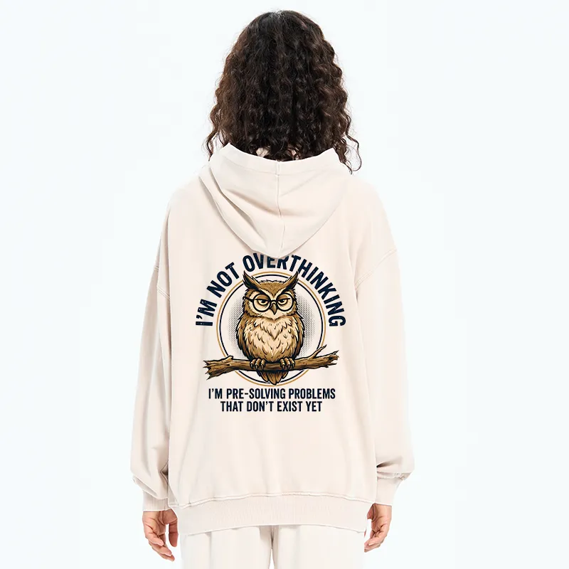 Tokyo-Tiger Overthink Master Owl Washed Zip Hoodie