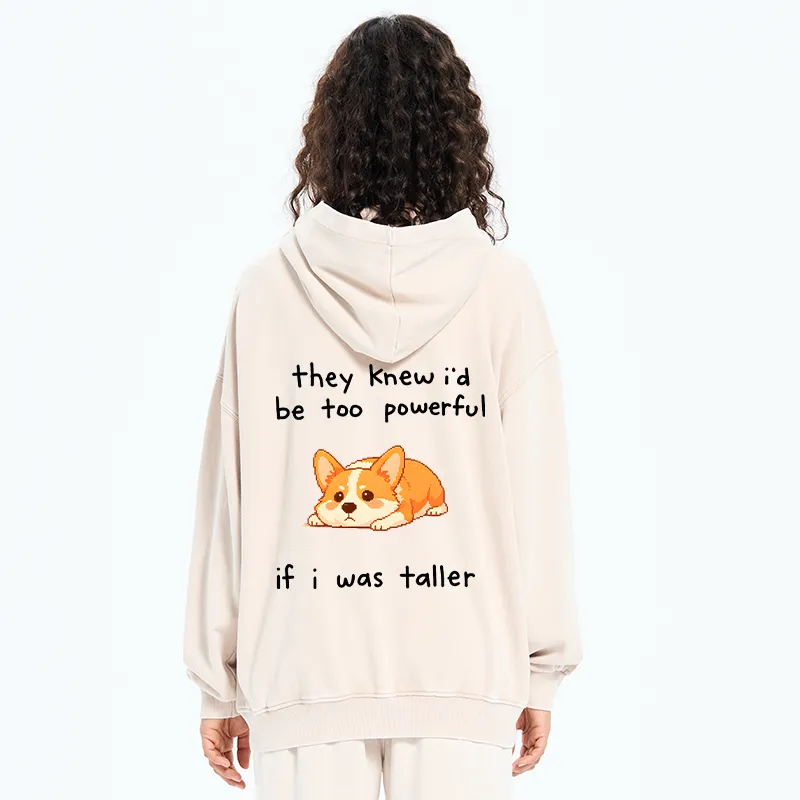 Tokyo-Tiger Funny Short Dog Joke Washed Zip Hoodie