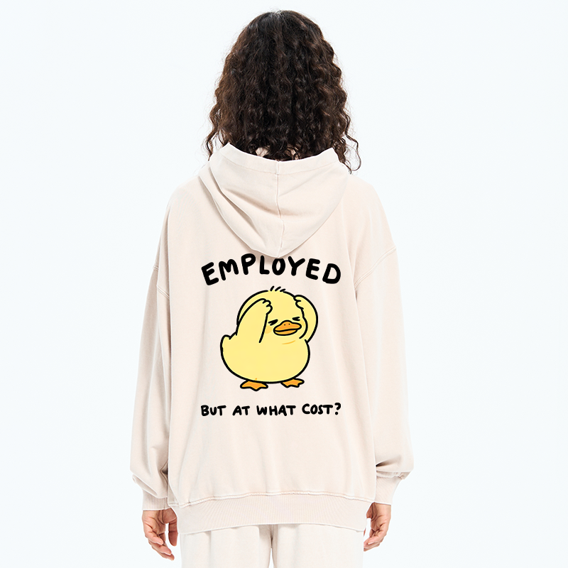 Tokyo-Tiger Funny Work Duck Washed Zip Hoodie
