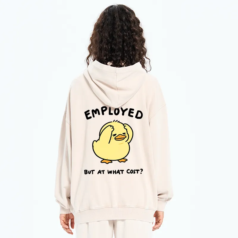 Tokyo-Tiger Funny Work Duck Washed Zip Hoodie