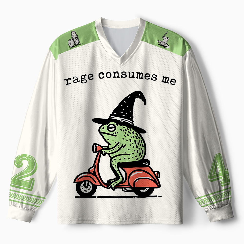 Tokyo-Tiger Angry Wizard Frog Meme Paneled Long Sleeve Jersey