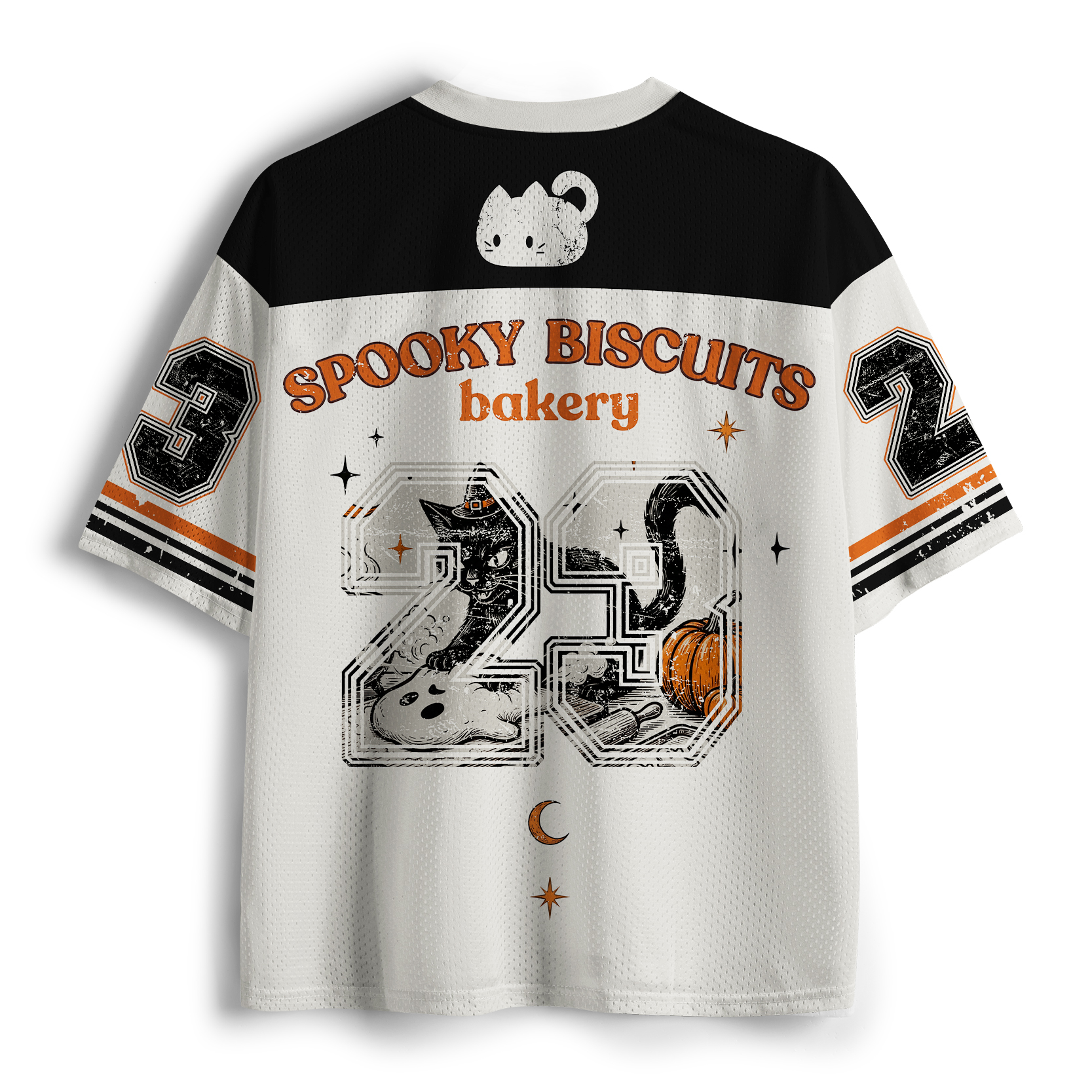 Tokyo-Tiger Black Cat Bakery Serves Ghost Treats Mesh Jersey