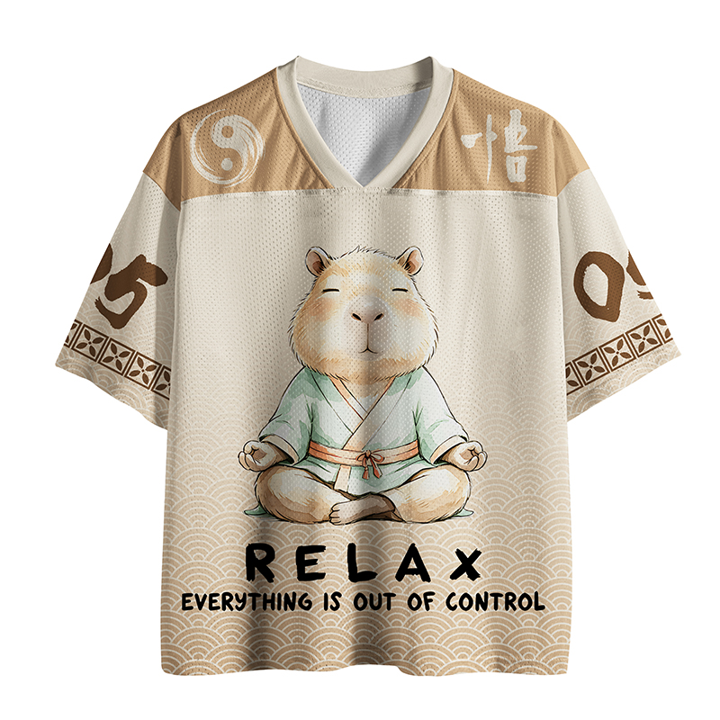 Tokyo-Tiger Zen Capybara Fun Mesh Jersey