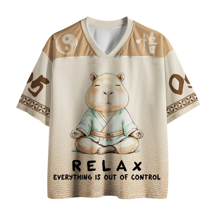Tokyo-Tiger Zen Capybara Fun Mesh Jersey