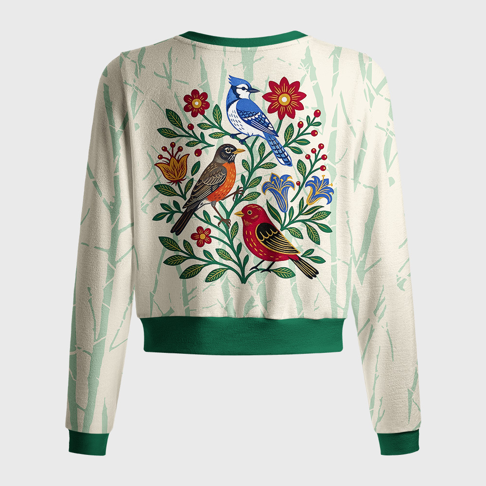 Tokyo-Tiger Floral Birdsong Women's Lightweight Cardigan