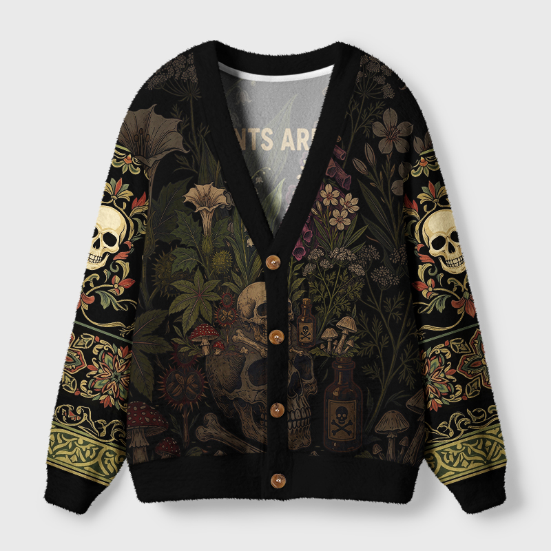 Tokyo-Tiger Beautiful Poison Floral Ugly Cardigan Sweater