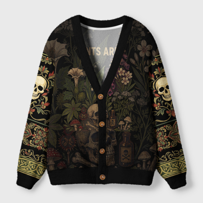 Tokyo-Tiger Beautiful Poison Floral Ugly Cardigan Sweater