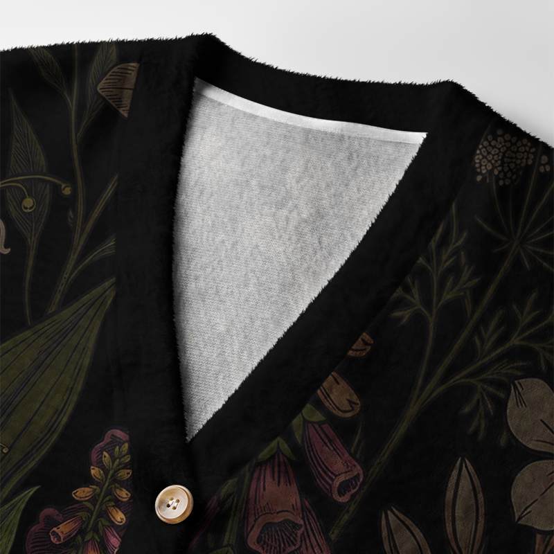 Tokyo-Tiger Beautiful Poison Floral Ugly Cardigan Sweater