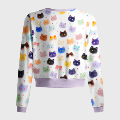 Tokyo-Tiger Rainbow Mist Cats Women's Lightweight Cardigan