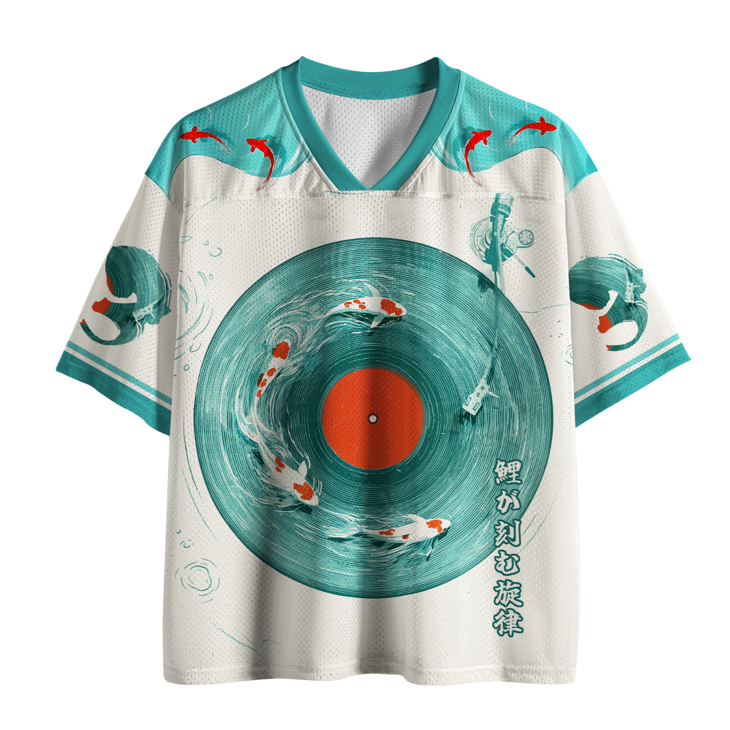 Tokyo-Tiger Melodic Currents Of The Koi Record Mesh Jersey