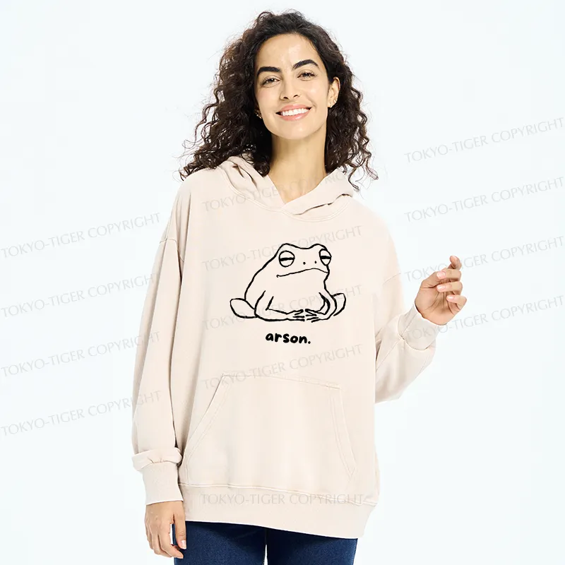 Tokyo-Tiger Japan Arsonist Frog Washed Hoodie
