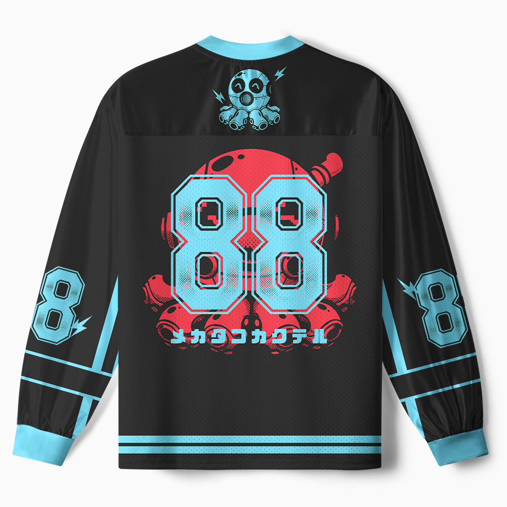 Tokyo-Tiger Cocktail Octopus Mecha Paneled Long Sleeve Jersey