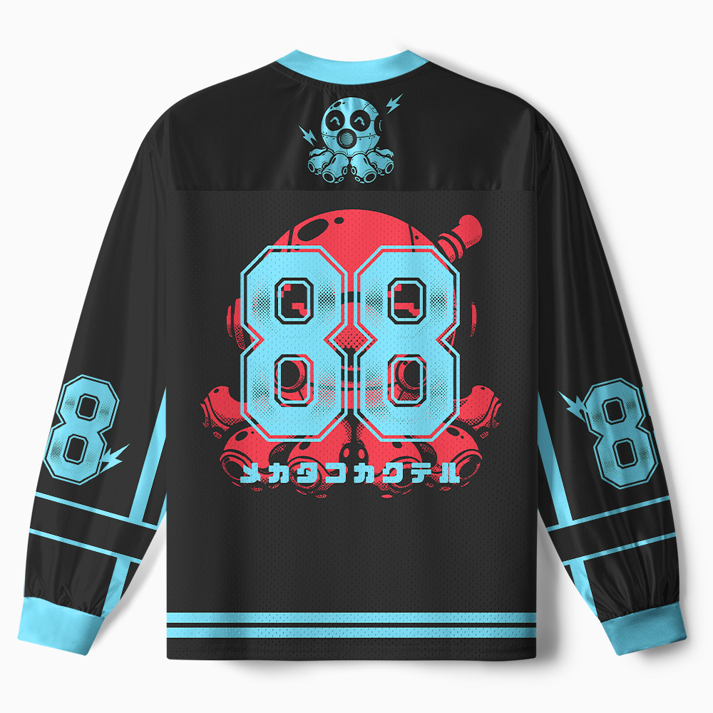 Tokyo-Tiger Cocktail Octopus Mecha Paneled Long Sleeve Jersey