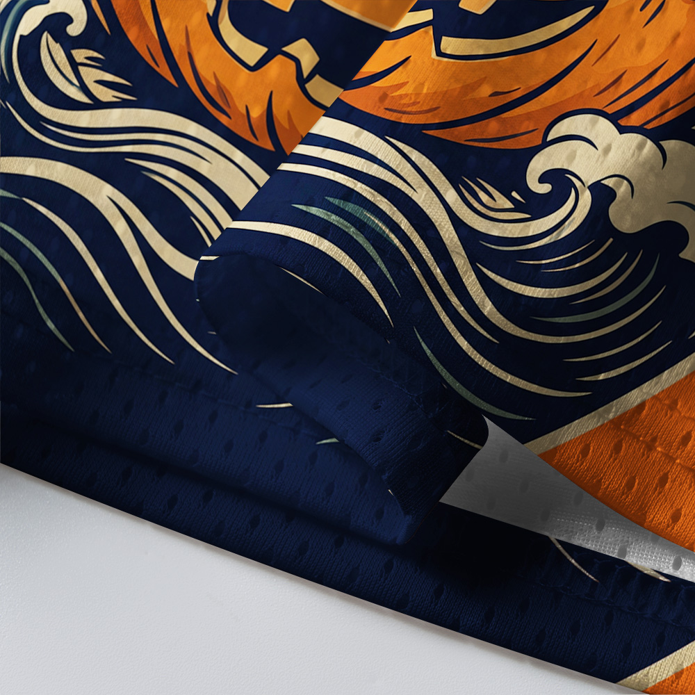 Tokyo-Tiger Halloween Cat Eating Ramen Mesh Jersey
