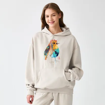 Tokyo-Tiger Sparkly Wild Bird Adult Fleece Hoodie