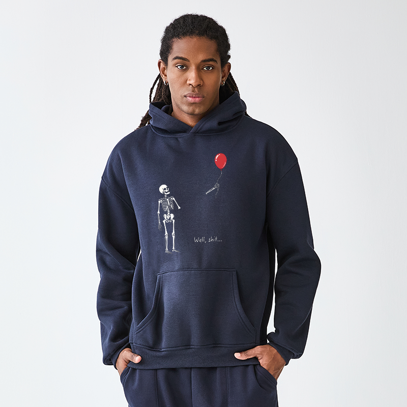 Tokyo-Tiger Skeleton Balloon Meme Adult Fleece Hoodie