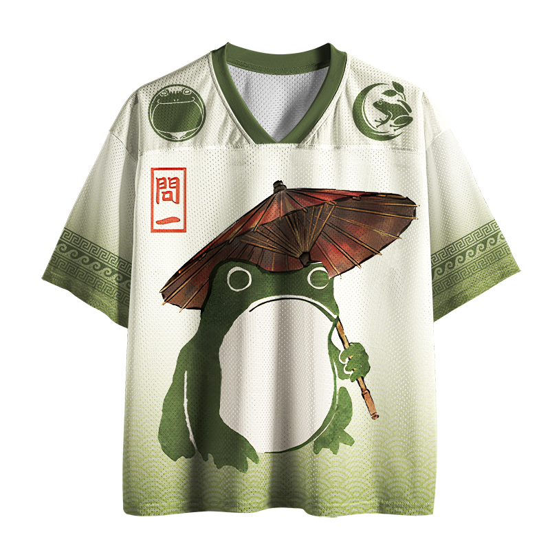 Tokyo-Tiger Oriental Japanese Aesthetic Frog Mesh Jersey