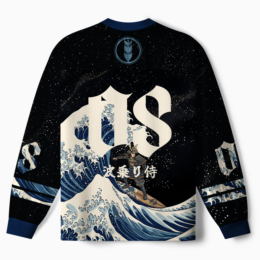 Tokyo-Tiger Samurai Wave Paneled Long Sleeve Jersey