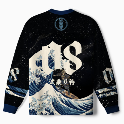 Tokyo-Tiger Samurai Wave Paneled Long Sleeve Jersey
