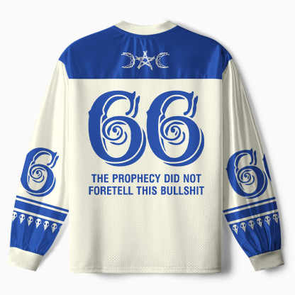 Tokyo-Tiger Sarcastic Prophecy Crow Witch Paneled Long Sleeve Jersey