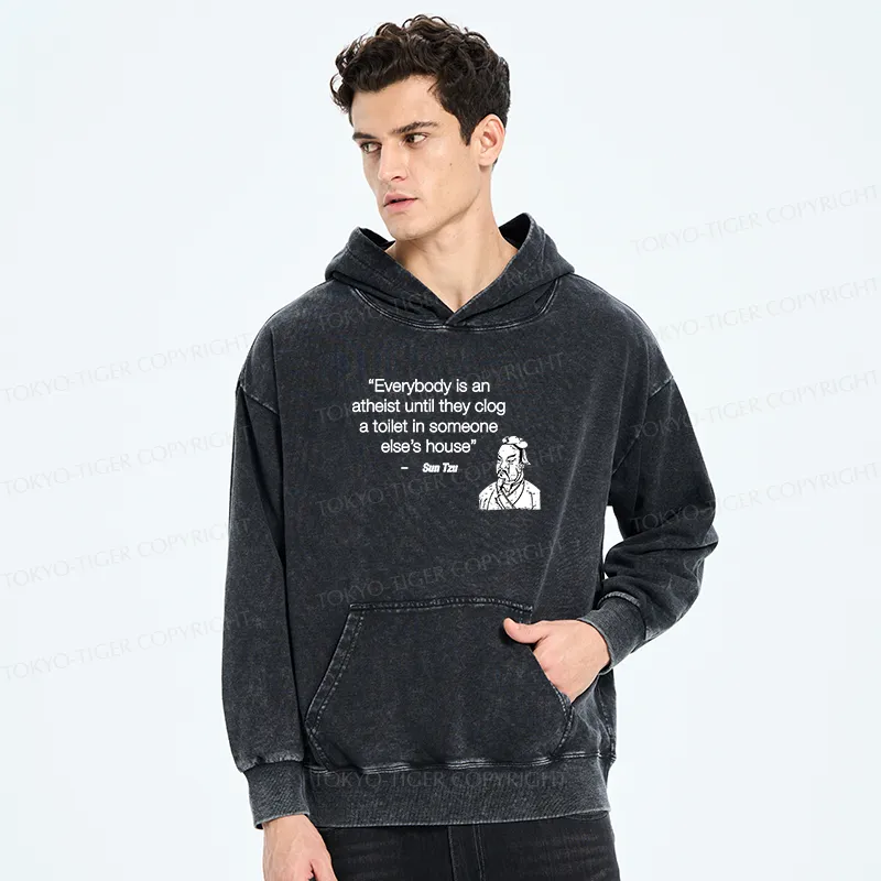 Tokyo-Tiger Funny Sun Tzu Saying Washed Hoodie
