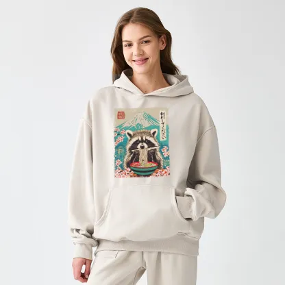 Tokyo-Tiger Please Give Raccoon A Discount Adult Fleece Hoodie