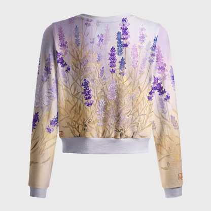 Tokyo-Tiger Vintage Lavender Art Women's Lightweight Cardigan