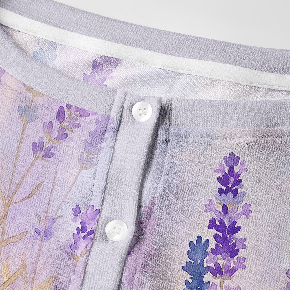 Tokyo-Tiger Vintage Lavender Art Women's Lightweight Cardigan