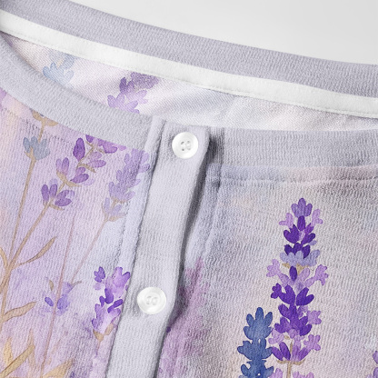 Tokyo-Tiger Vintage Lavender Art Women's Lightweight Cardigan