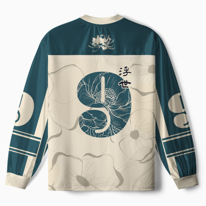 Tokyo-Tiger Ukiyo No Hana Paneled Long Sleeve Jersey