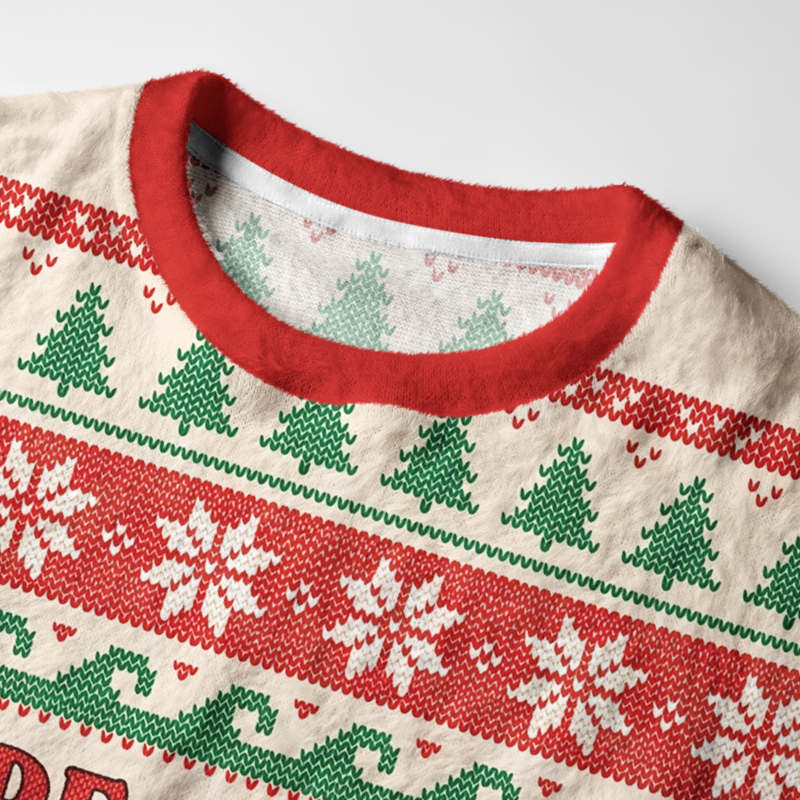 Tokyo-Tiger More Spaghetti Less Upsetti Goose Fuzzy Christmas Ugly Sweatshirt