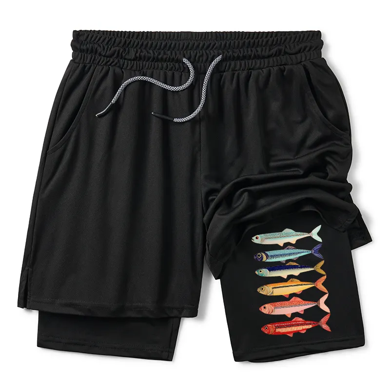 Tokyo-Tiger Colorful Fish Stack Training Shorts Sale