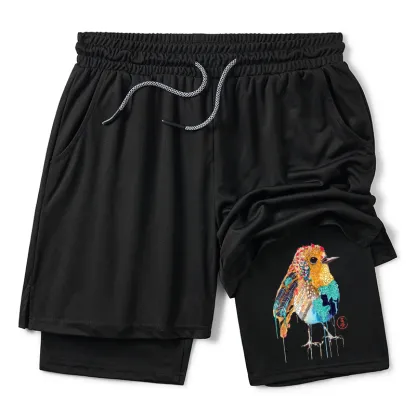 Tokyo-Tiger Sparkly Wild Bird Training Shorts