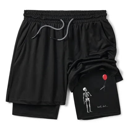 Tokyo-Tiger Skeleton Balloon Meme Training Shorts