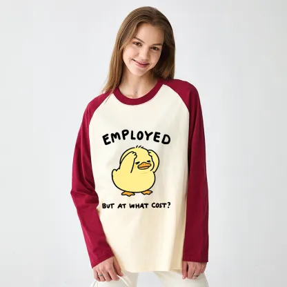 Tokyo-Tiger Funny Work Duck Raglan Long Sleeve T-shirt