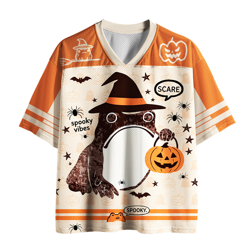 Tokyo-Tiger Retro Halloween Witch Frog Mesh Jersey