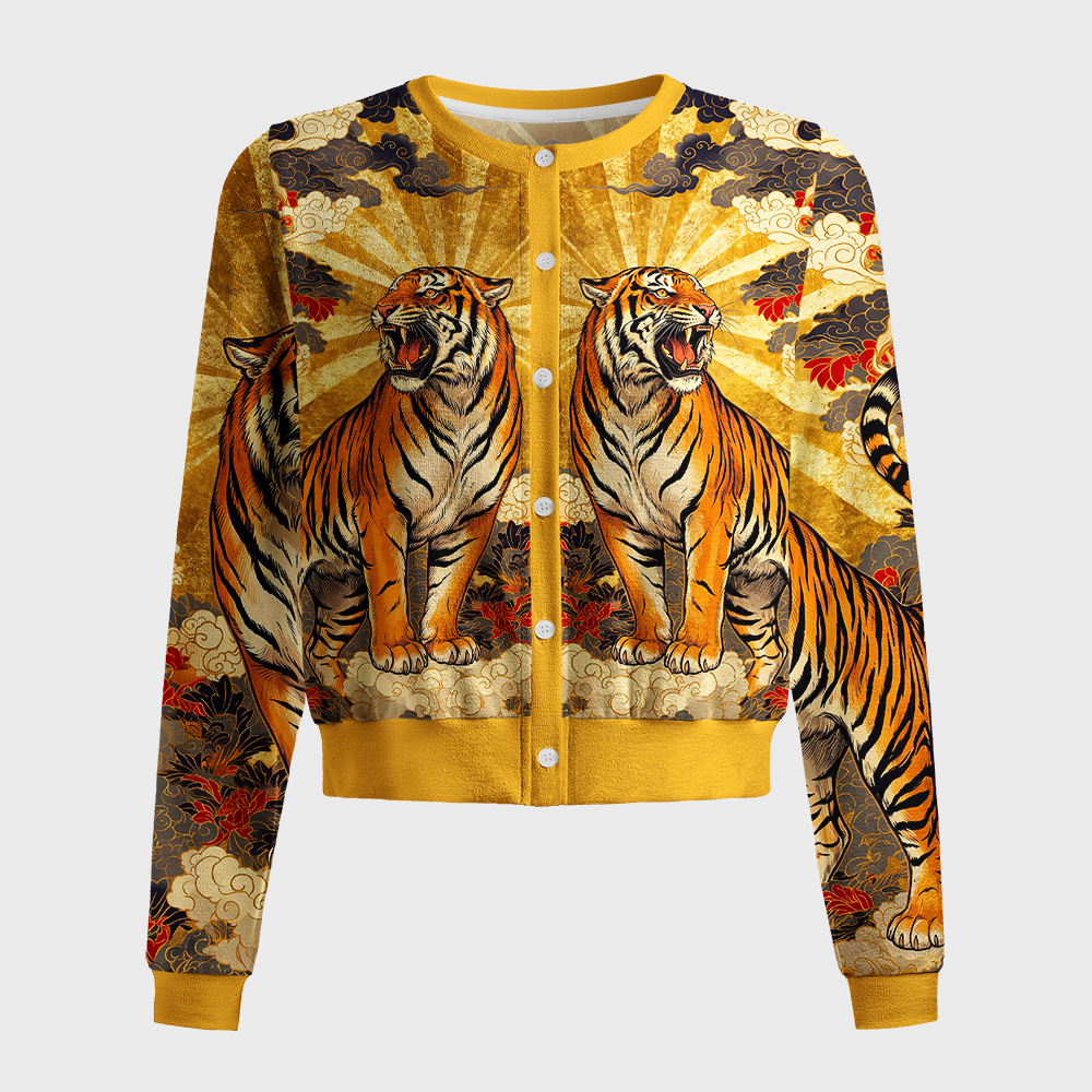 Tokyo-Tiger Majestic Tiger Of Radiance Women's Lightweight Cardigan