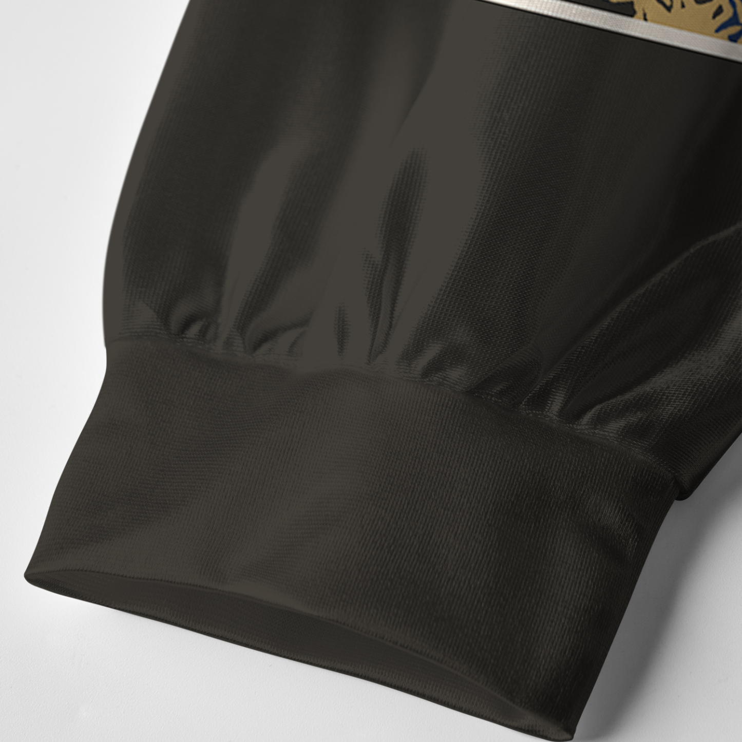 Tokyo-Tiger Samurai Black Cat Paneled Long Sleeve Jersey