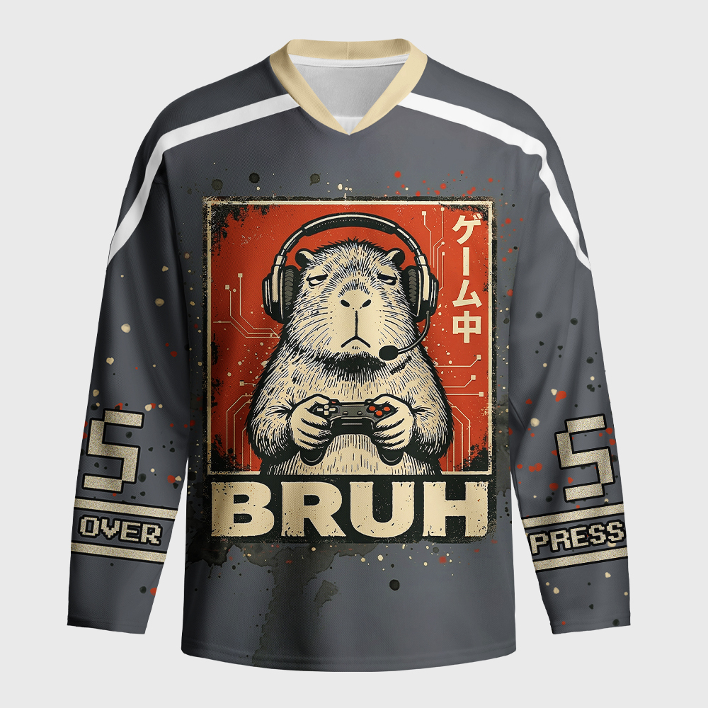 Tokyo-Tiger "BRUH" Capy Gamer Long-Sleeve Hockey Jersey
