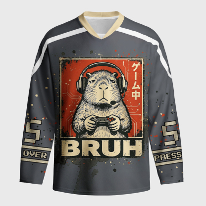 Tokyo-Tiger "BRUH" Capy Gamer Long-Sleeve Hockey Jersey