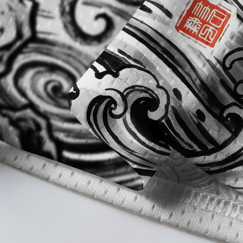 Tokyo-Tiger Octopus Ghost Samurai On The Waves Mesh Jersey